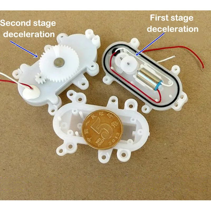 Two-stage Deceleration Micro Mini 612 Coreless Worm Gear Motor Gearbox Speed Reducer DC 3V 3.7V 24RPM Slow Speed  Robot Toy