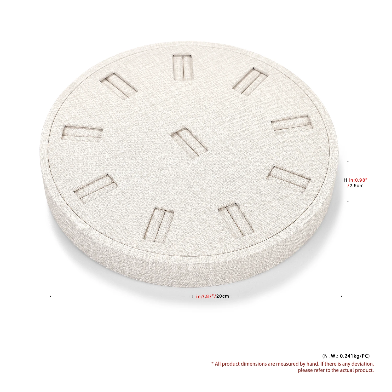 Oirlv Elegant Round Ring Display Tray: Luxurious for Stylishly Organizing & Showcasing Diverse Rings with Gemstones & Diamonds