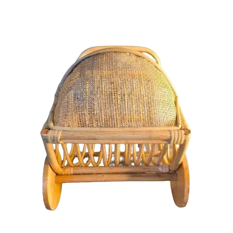 طفل ريترو سلة الروطان حاوية مستديرة كرسي الوليد التصوير الدعائم بيبي بوي فتاة الانتحال السرير خلفية اطلاق النار الملحقات #5