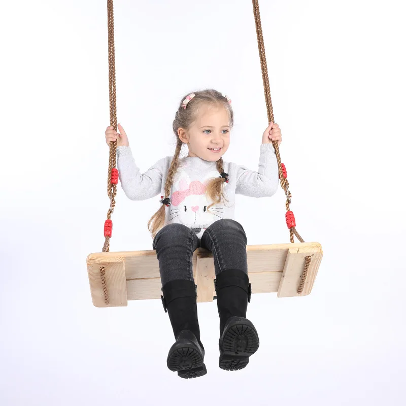 Balançoire en bois pour enfants et adultes, planche enrichie, jouets mentaires oriels, jeux de plein air pour la famille, balançoire d'intérieur, chaise pré-hool