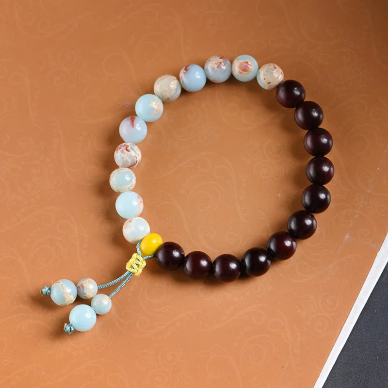 أسود الدم خشب الصندل كليف السرو الخشب DIY بها بنفسك اكسسوارات شوشان حجر بوذا حبة اليد سلسلة الفن لعب للرجال والنساء Woo #1