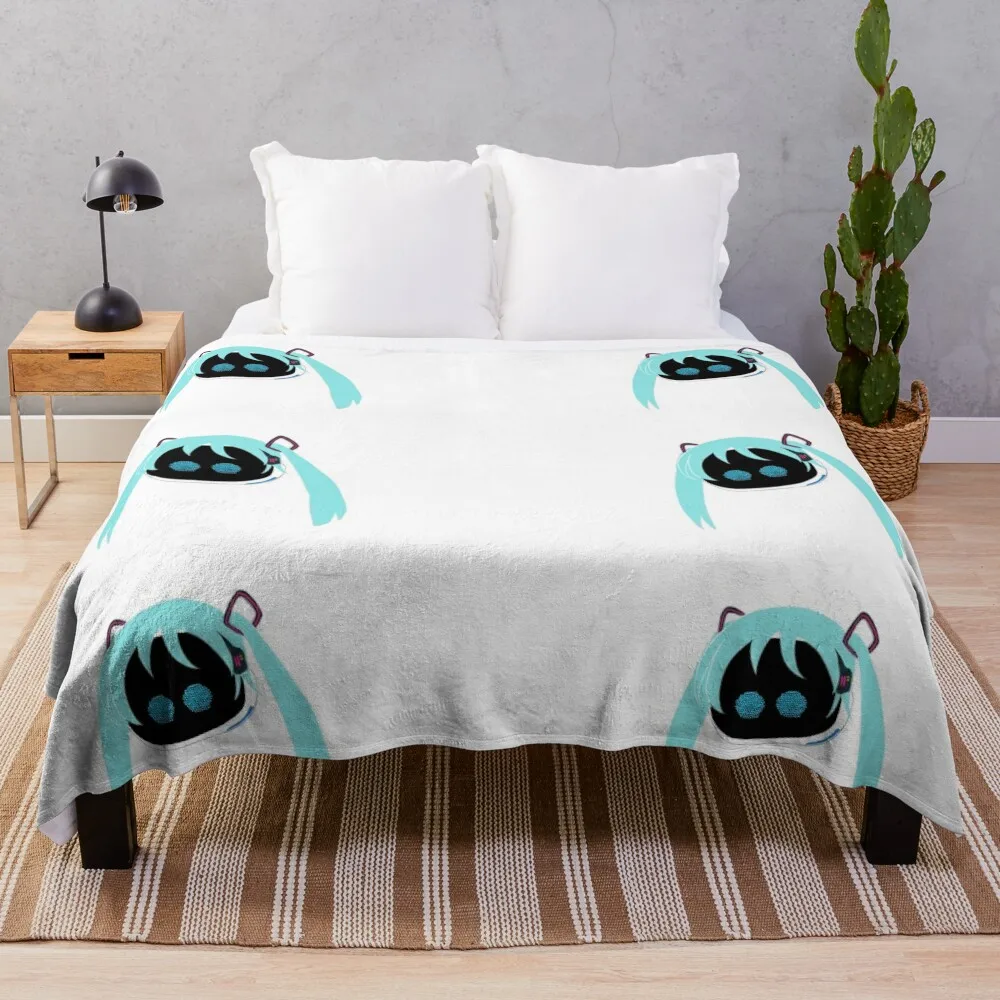 Astro Bot Miku Throw Blanket Extra Large Throw funny gift Blankets