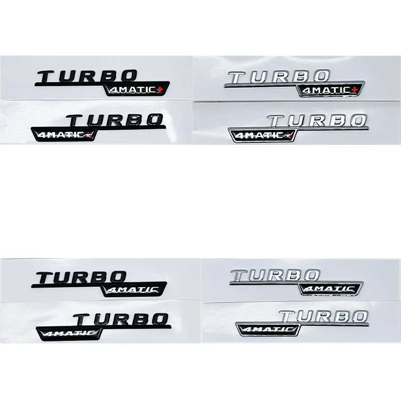 3D ABS Coche Maletero Trasero Logo Letras BITURBO TURBO 4MATIC Emblema Insignia Pegatina Para Mercedes C43 C 43 AMG W205 W204 Ac