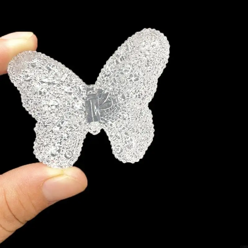 CORD Clear Silicone Butterfly Mold Craft Keychain Decorations Homemade Gifts