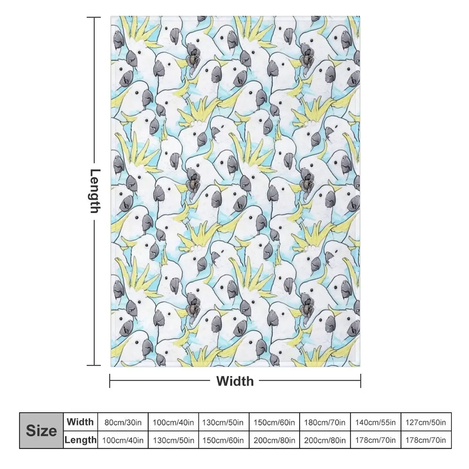 Sulfur Crested Cockatoo [Blue] Throw Blanket Polar funny gift Heavy heavy to sleep Blankets