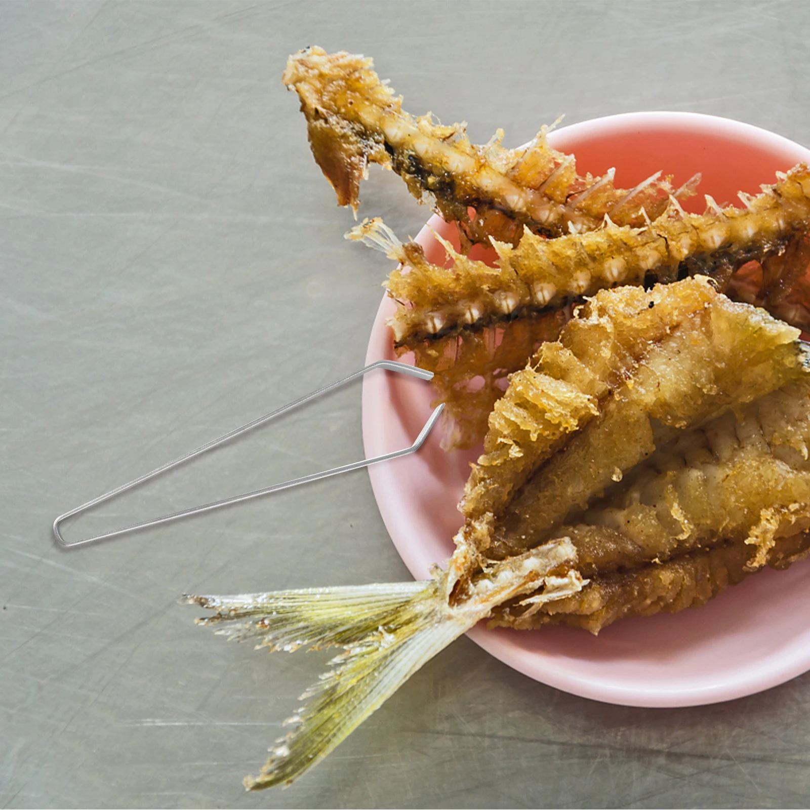 

403 Stainless Steel Fish Bone Tweezer Ergonomic Non-Slip Bone Remover Puller Seafood Tool Rustproof