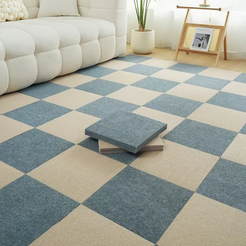 

Thick Self Adhesive Mat Floor Tiles Sticker Square Rug Peel and Stick Carpet Flooring for Kitchen Dining Room Bedroom Home Decor