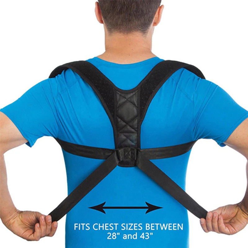 Unisex Adjustable Spine Neck Health Correction Belt  Back Brace Support Invisible Shoulder Posture Corrector Home Office Sport