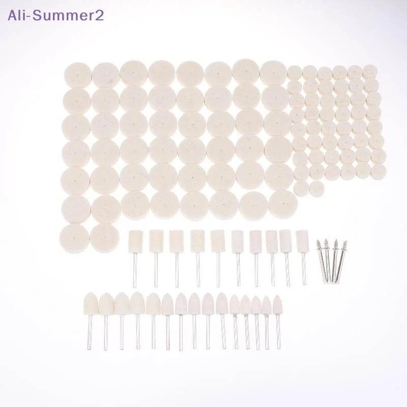 

{Summer2} {Summer2} 1 Set Wool Felt Polishing Wheel Kit - Multi-Shape Buffing Set For Rotary Tools, Ideal For Jewelry & Metal