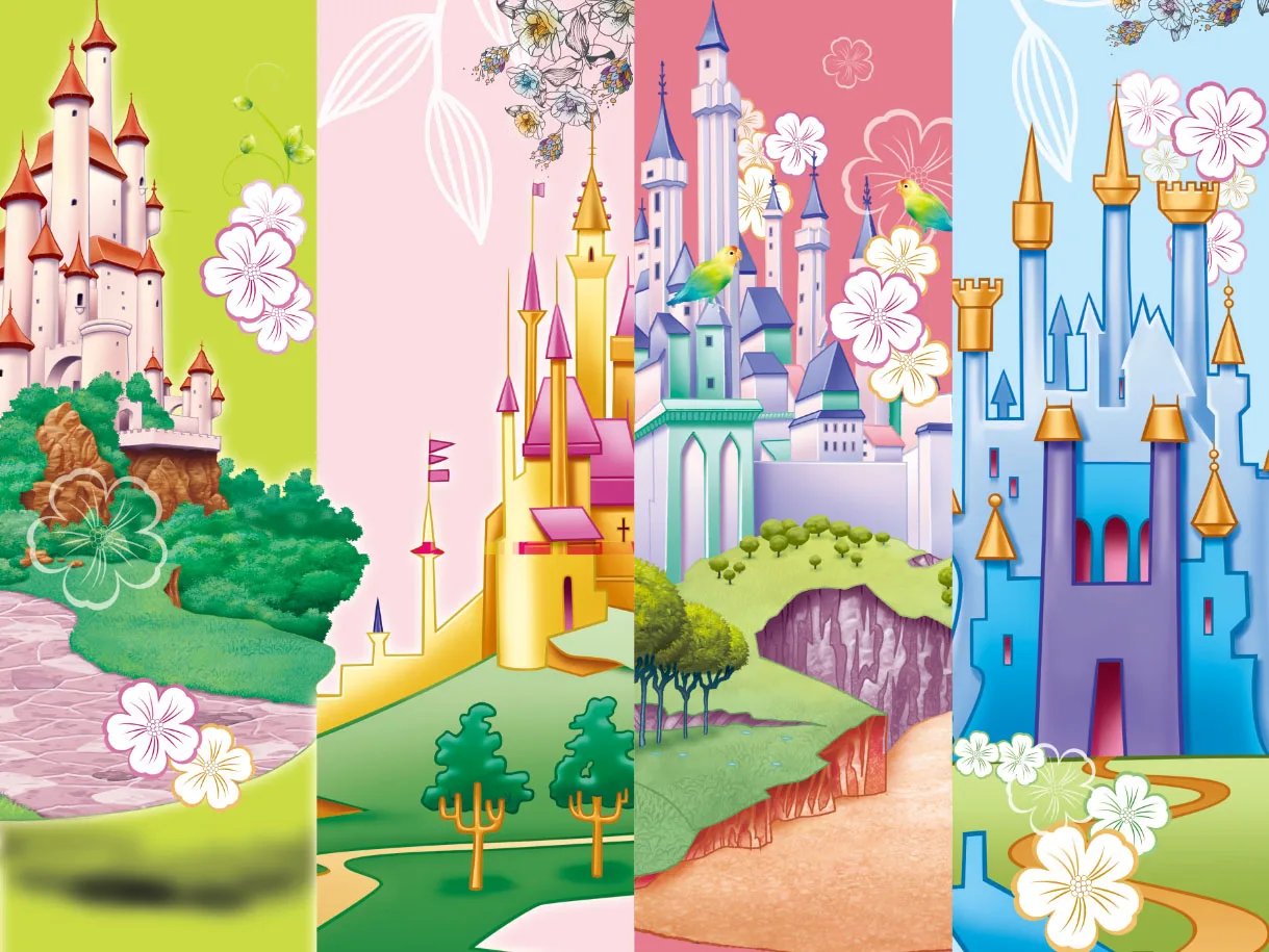 7x5FT Personalized Fairy Princess Green Garden Palace Castle Girl Beauty Custom Photo Backdrop Background Vinyl 220cm X 150cm