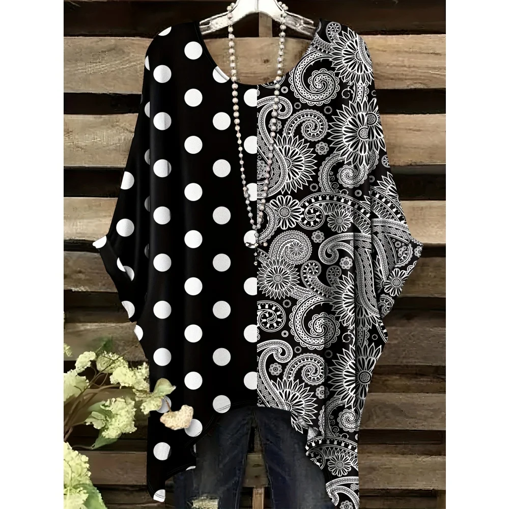 

Женская полосатая футболка с 3D принтом и градиентом, повседневные модные топы для отпуска, женские топы с нерегулярным подолом, круглым вырезом и короткими рукавами, женская одежда