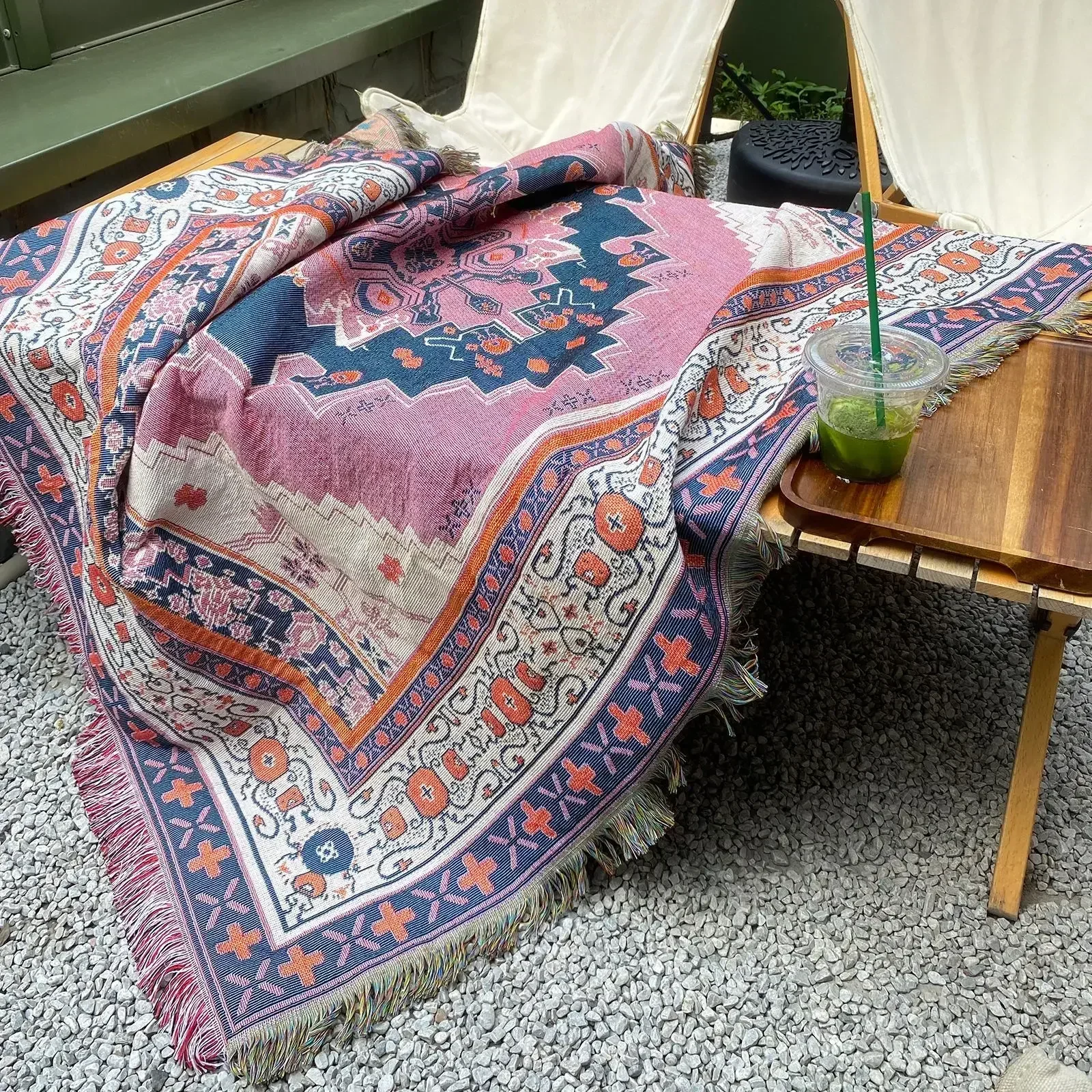 

Sofa Tapestry Wall Hung Ins Style Camping Blanket, Outdoor Picnic Nap Blanket, Bohemian Wall Blanket