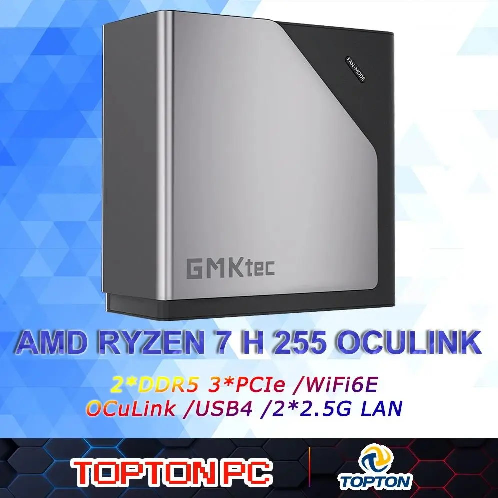GMKtec Mini PC Nucbox K12 AMD Ryzen 7 H 255 12 Cores Mini Computers AMD Radeon™ 780M GPU Desktop PC Support WiFi6 Thunderbolt 4