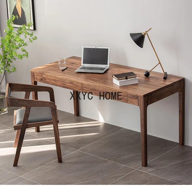

North American Black Walnut Desk Study Solid Wood Writing Desk American Simple Desk
