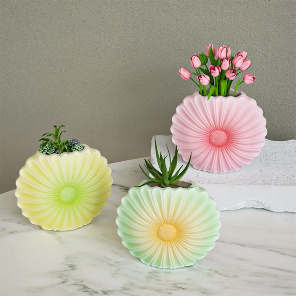 

Форма для горшечных растений, силиконовая форма для вазы с подсолнечником, многофункциональная 3D форма для цветов, антипригарная креативная форма для гипса, изготовление подарков