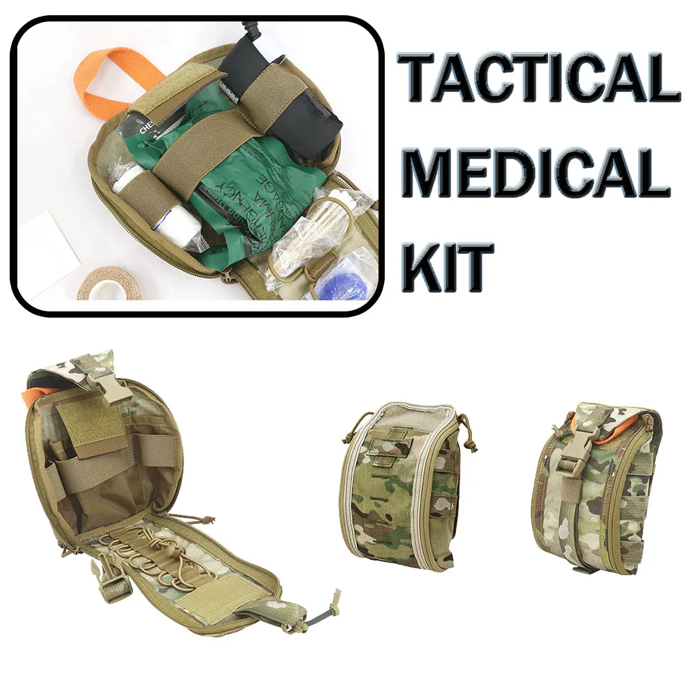 

Tactical MOLLE First Aid Kits IFAK Utility EDC Pouches Quick Release Medical Emergency EMT Bag for Outdoor Survival Sport
