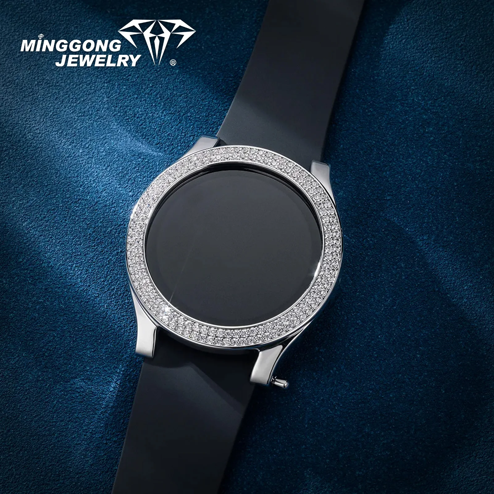 

Заводские продажи в стиле хип-хоп Iced VVS Муассанит Безель Чехол для Galaxy Watch Серебряные украшения Все серии Аксессуары для часов