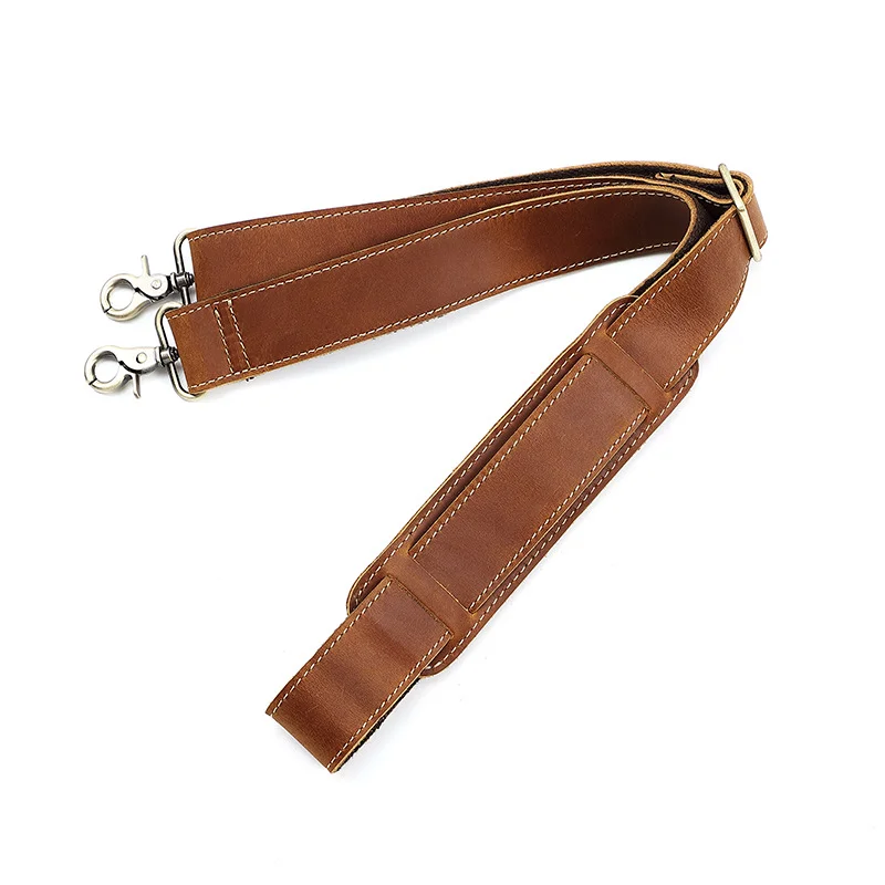 AIGUONIU Vintage Adjustable Crossbody Vintage Style Bag Hanger Genuine Leather Shoulder Strap for Handbags