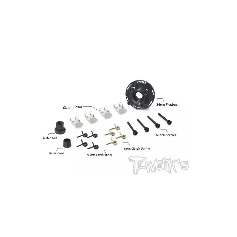 Original T worksTG-062 34mm 4 shoes Clutch ( For 1/8 Buggy / Truggy / GT )Professional Rc part