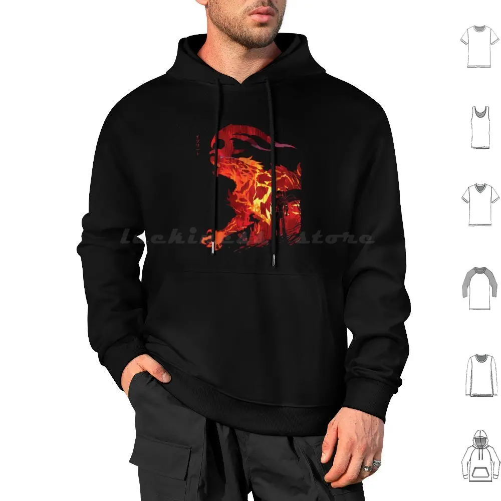 Ifrit Eikon Awakening : Clive Rosefield Ffxvi Hoodies Long Sleeve Clive Rosefield Ff16 Ffxvi Fantasy Xvi Fantasy 16