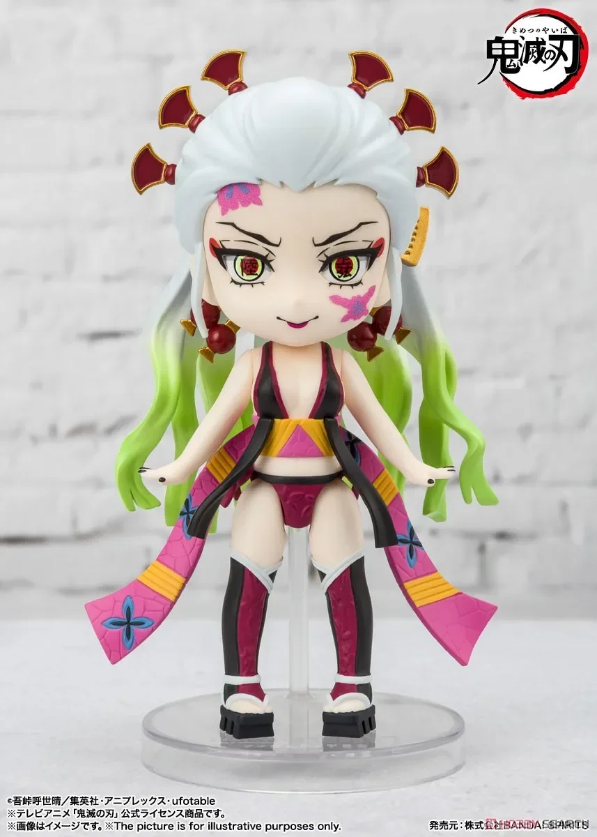 반다이 오리지널 피규어 미니 악마 슬레이어: Kimetsu no Yaiba Daki Gyutaro 애니메이션 액션 피규어 완성 모델 컬렉션