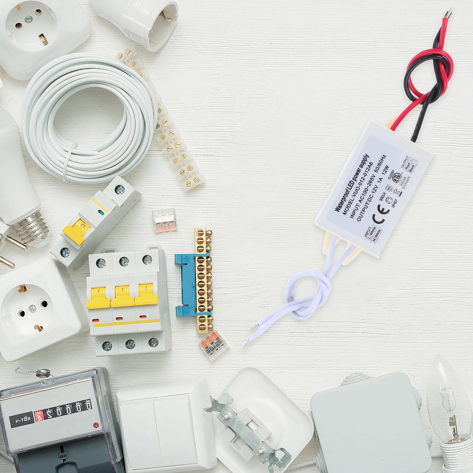 

DC 12V LED Power Driver Waterproof Led Driver For Light Fixtures IP67 Adapter Constant Voltage Output LED Switching Power Supply