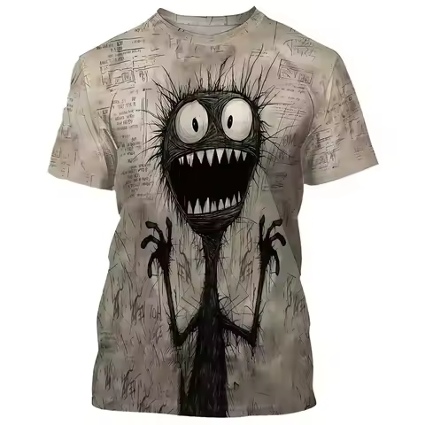 Funny Anime Monster 3D Print T-Shirt Men's Fashion Streetwear Top Men's Clothing