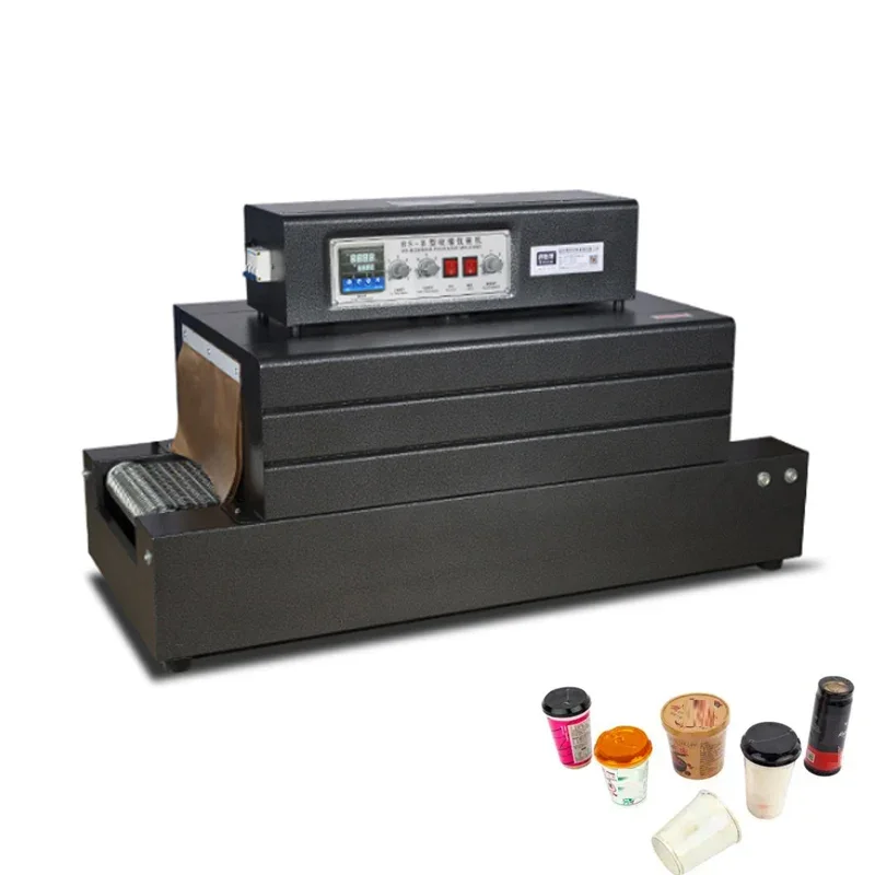 for Chain Conveyor Film Heat POF PP PVC Shrink Tunnel Packing Machine Shrink Wrapping Machine For Wine Bottle/Cans/Beverages