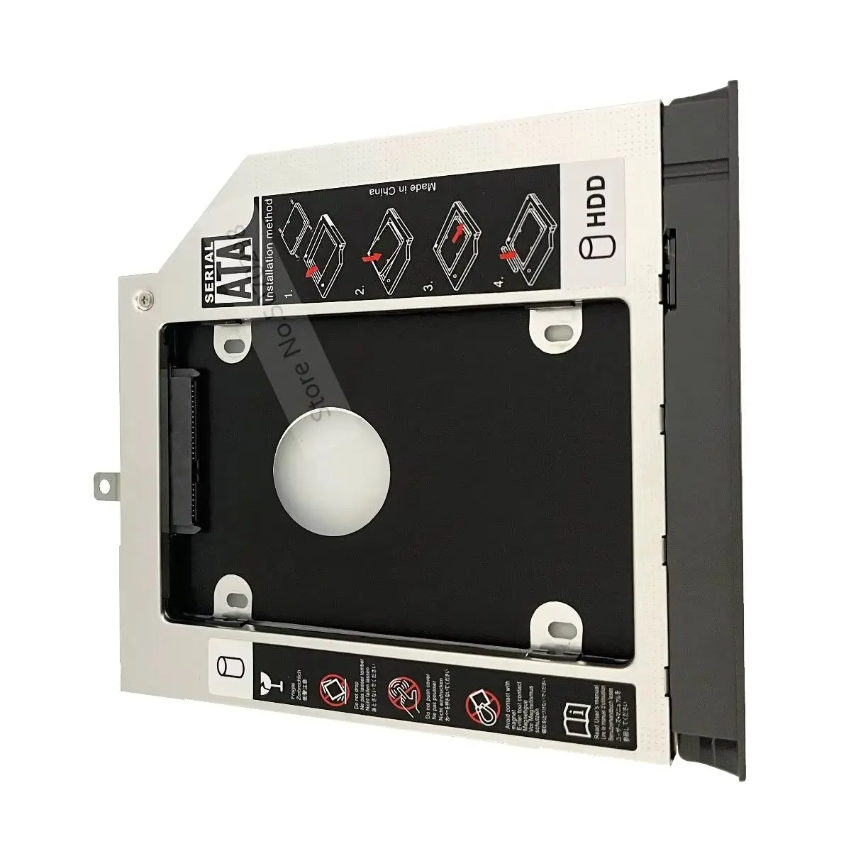 With Grey Bezel Cover Faceplate Hook 2nd 2.5 SATA Hard Drive HDD SSD Optical bay Caddy Frame for Lenovo IdeaPad 520 320 330