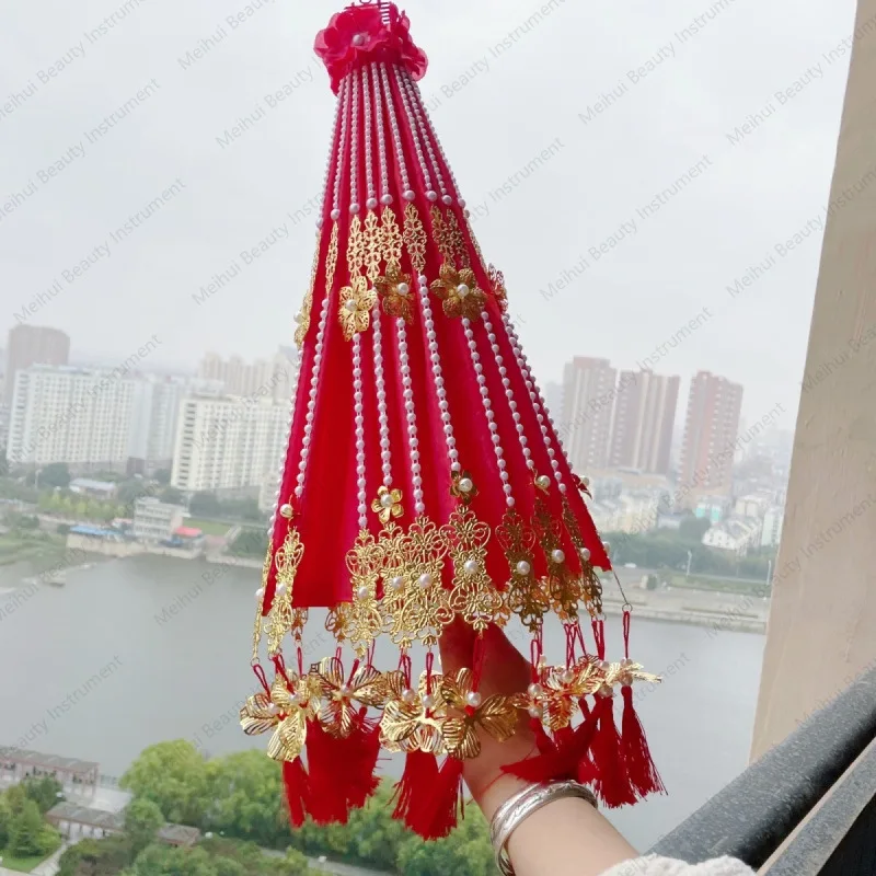 New Chinese Style Red Umbrella Wedding Groom Bride Wedding Sedan Chair Umbrella Chinese Style Wedding Hand-held Umbrella