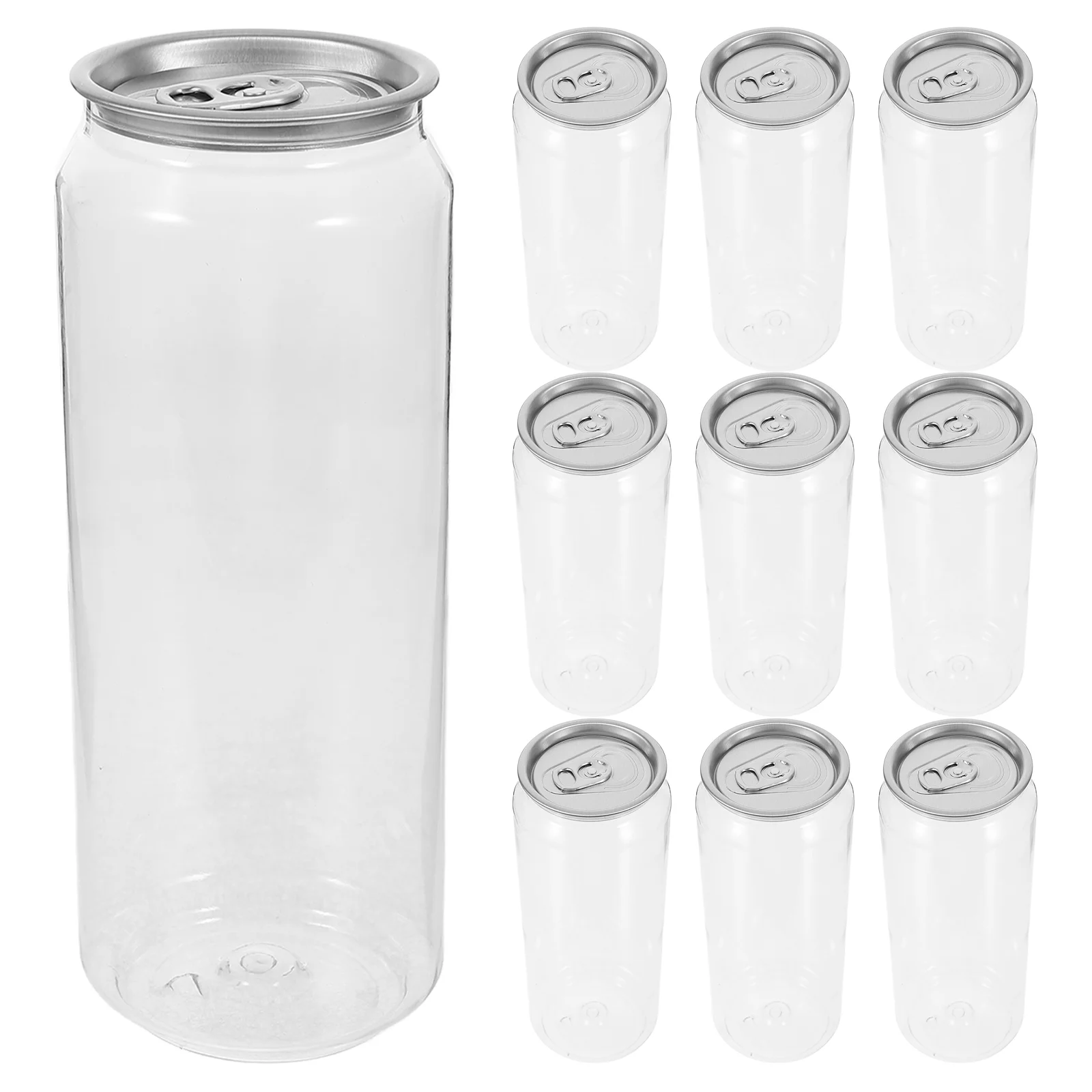 

10 Pcs 500ml Cans for Juice Tea Coffee Soda Beverages Storage Sealed Design Lasting Freshness Drinks