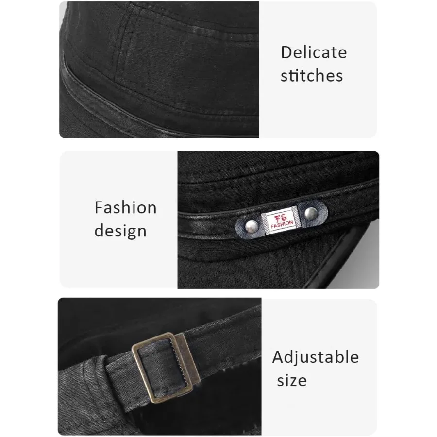 قبعة كاديت للجيش مكونة من قطعتين قبعة مسطحة للجنسين قبعة عسكرية للنساء والرجال #4