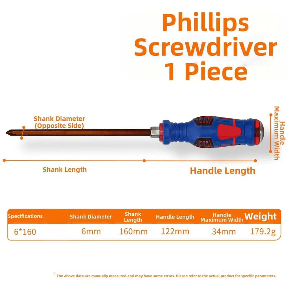 Magnetic Chromium Vanadium Steel Screwdriver With Hex Shank And Strong Magnet Tip For Industrial DIY Repair Hand Tool Set