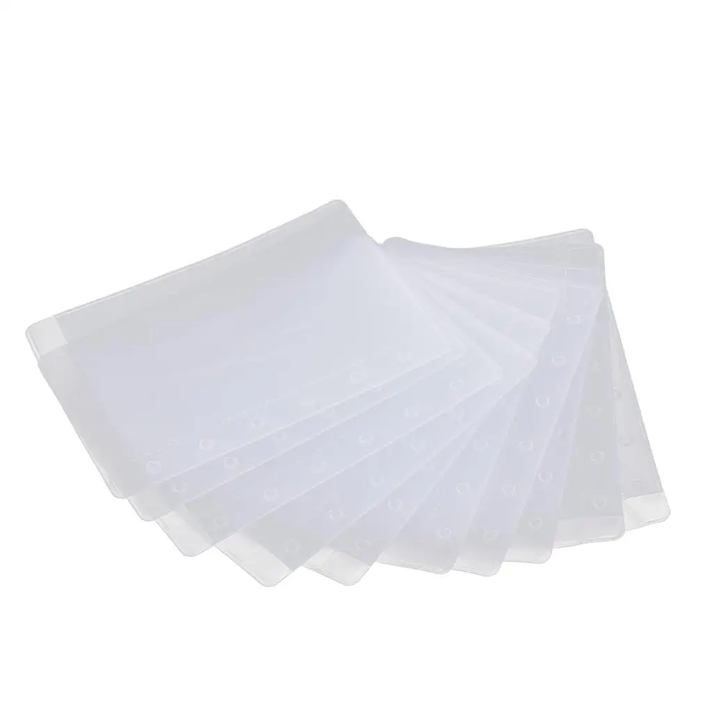 

10 Pcs 6- Document Pockets, Transparent Sleeves, Brochure Sleeve