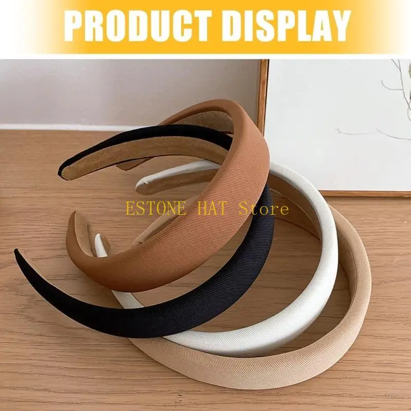 

49MF Эластичная широкая повязка на голову для женщин. Практичный аксессуар для волос, подходящий для макияжа, ухода за кожей и