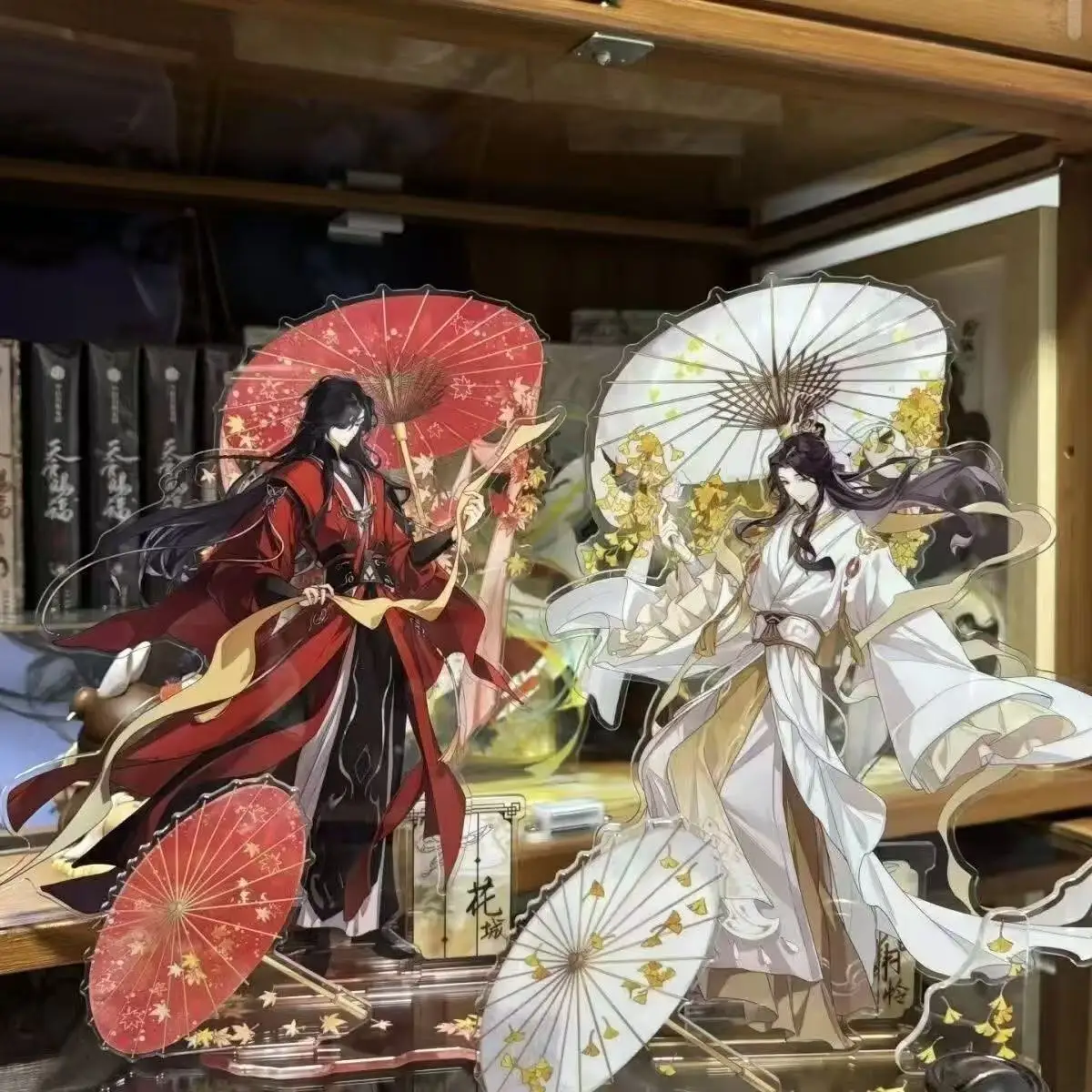 2Pc/Lot Tian Guan Ci Fu Ring Heaven Official’s Blessing Hua Cheng Xie Lian Cosplay Stand Acrylic Figure Standing Desk Decoration