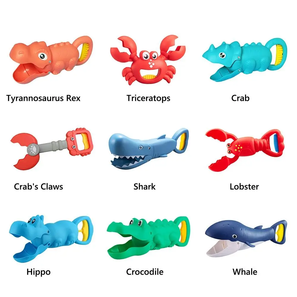 Multicolor Snow Sand Toys Cartoon Pattern Plaything Beach Digging Sand Shovel Plastic Game Sand Clip Molds Parent- Interactive