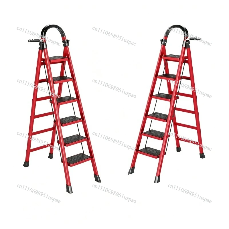 Household Ladder Folding Telescopic Multifunctional Thickened Staircase Step Ladder and Herringbone Ladder