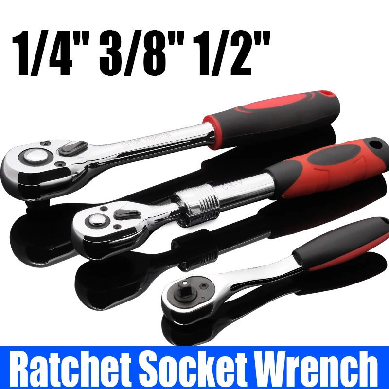 1PCS Ratchet Socket Wrench 1/4