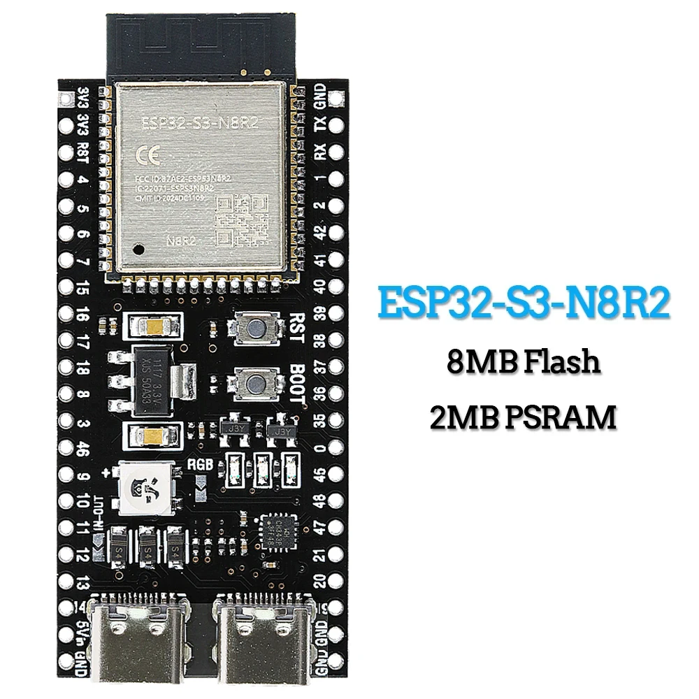 ESP32-S3 Wifi BT Module Development Board for Arduino IDE ESP32-S3 N16R8 N8R2 44Pin Type-C 16MB Flash 8M PSRAM ESP32 S3 image 3