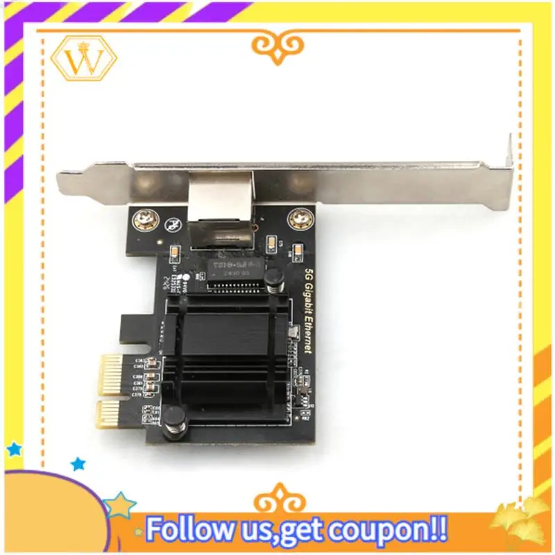 

Latest-5G Pcie To RJ45 Network Adapter RTL8126B Chip 1000Mbps Gigabit Ethernet Lan Controller Adapter For PC/Desktop Win10/11