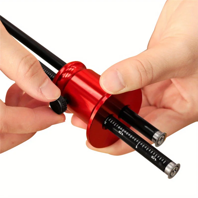 【Hot-Selling!】Parallel Line Drawing Tool Wheel Marking Gauge Tool For Precise Marking Woodworking Marking Scriber Ruler Red