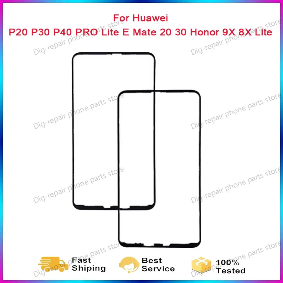 Bisel frontal de reparación de repuesto para Huawei P20 P30 P40 PRO Lite E Mate 20 30 Honor 9X 8X Lite carcasa de soporte LCD de marco medio