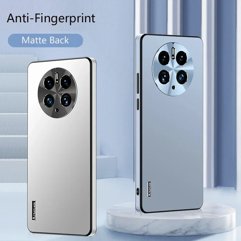 All-aluminum Body Matte Titanium Alloy Ultra-thin Back Cover for Huawei Mate 30 40 50 60 70 Pro Magnetic Phone Case Shell