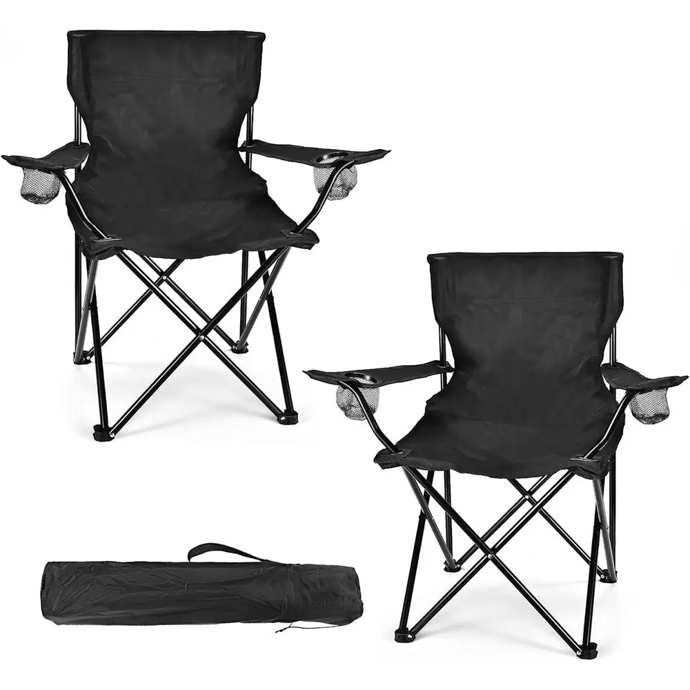 Lightweight Camping Chairs for Adults & Teens, 250LBS Capacity, Portable Chairs with Carry Bag, Compact Design for Camping, Beac