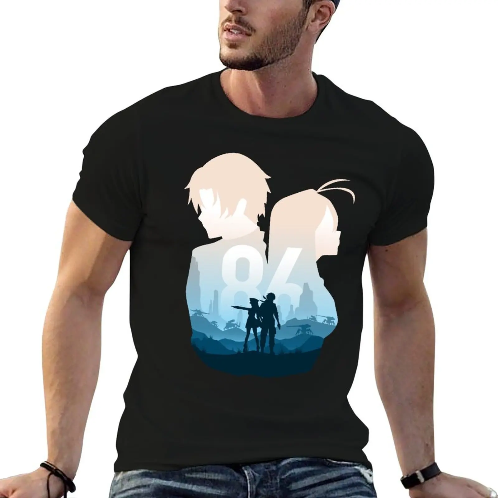 Eighty Six Landscape T-Shirt Work Style Casual T-Shirt