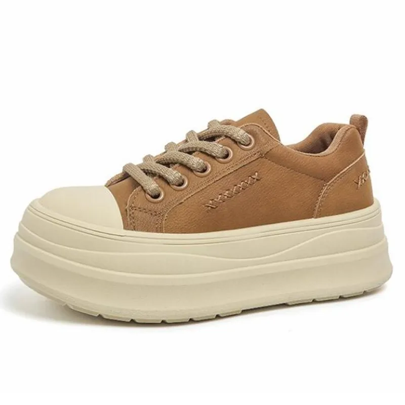 2025 New Fashion able Thick Soled Big Toe Shoes for Women in Autumn Height Increasing Sponge Cake Versatile Casual Board Shoes
