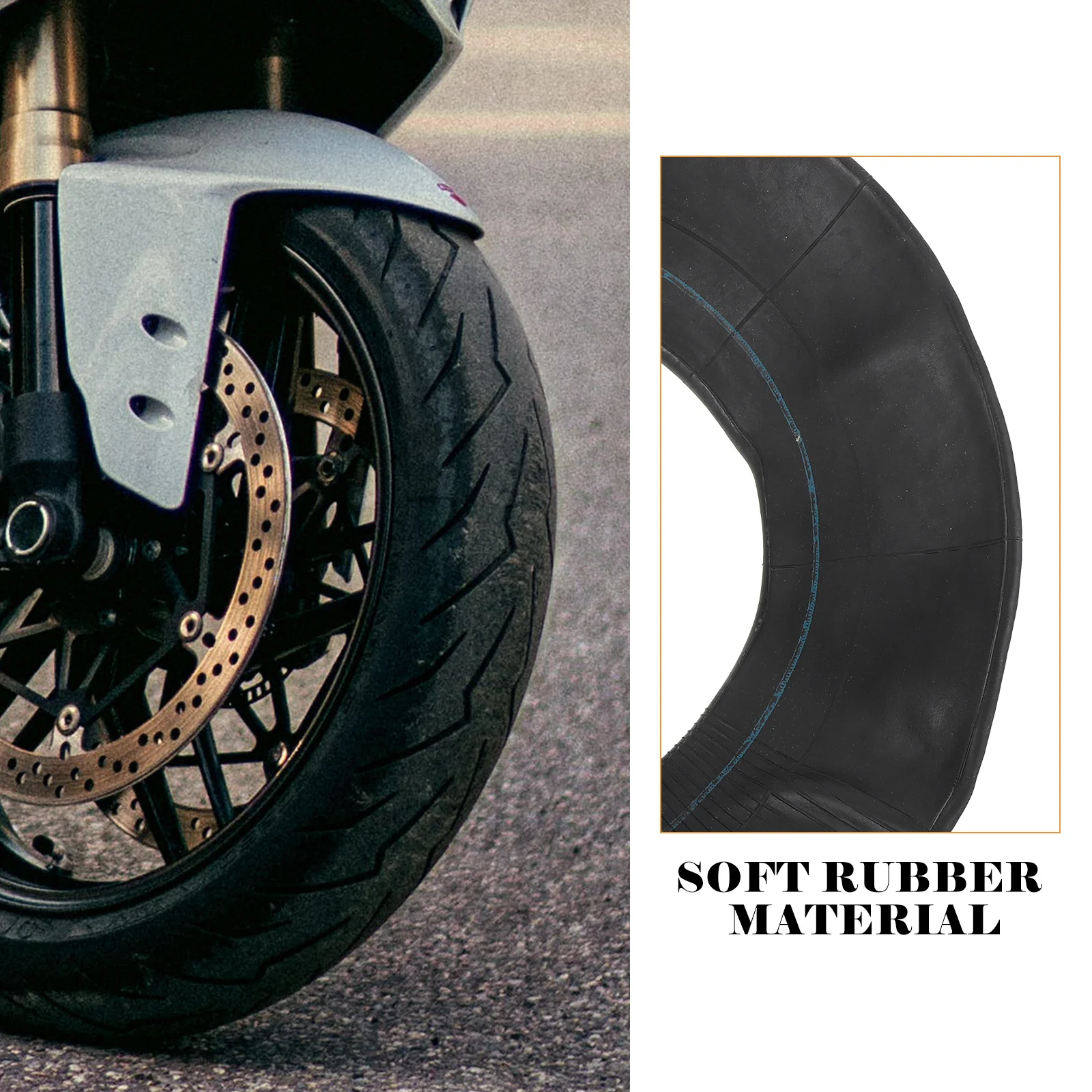 

Inner Tube Replacement Durable Rubber Inner Tire Motorcycle Parts for 49cc Mini Dirt Bike Outdoor Tire Tube Dirt Bike Tires
