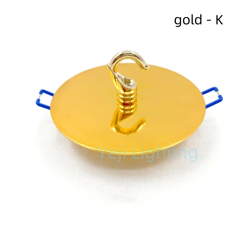 Circular Lamp Base Ceiling Lamp Modified Pendant Light Round Chassis Embedded Spring Chandelier Hook Metal Lamp Base Iron Cap