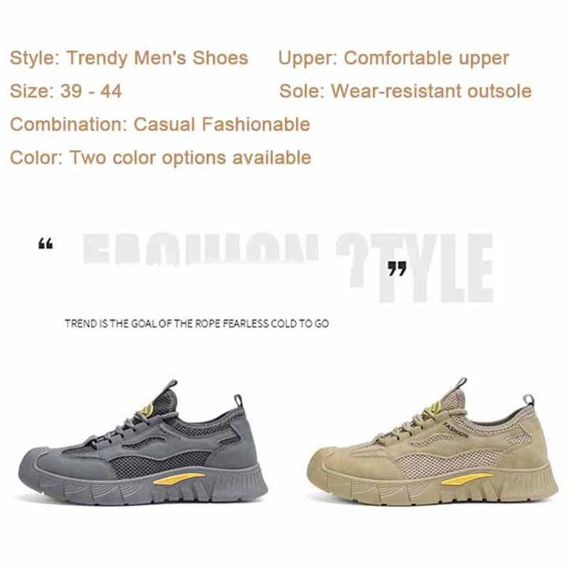 Oulylan 2025 أحذية عمل خارجية أحذية رجالية عادية موضة أحذية رجالية عادية مضادة للانزلاق لابو مريحة مقاومة للاهتراء منخفضة القمة #6